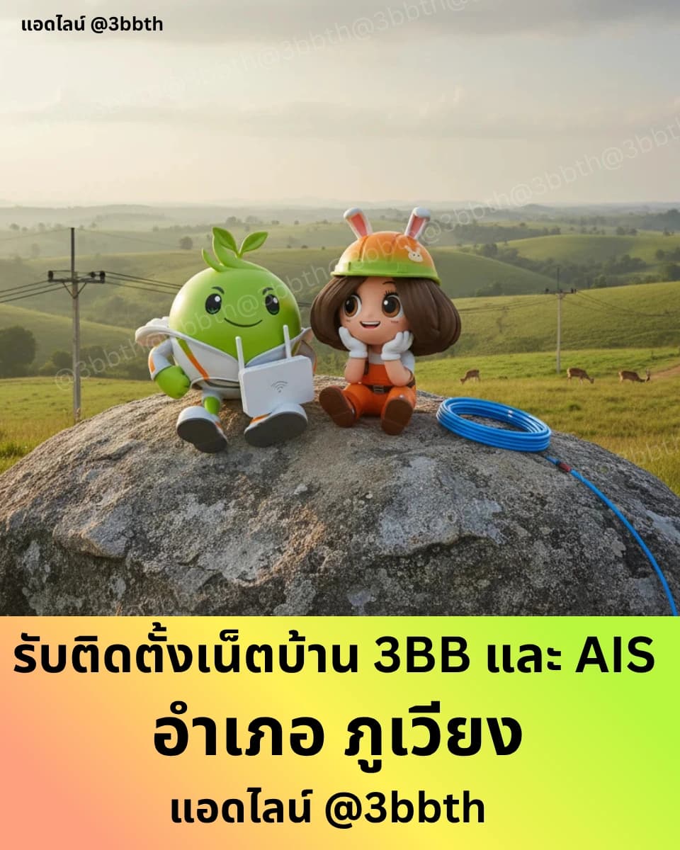 3BB เน็ตบ้านไฟเบอร์ อำเภอภูเวียง ขอนแก่น